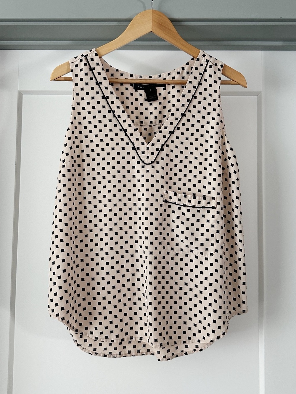 Marc by Marc Jacobs Silk Blush and Black Top